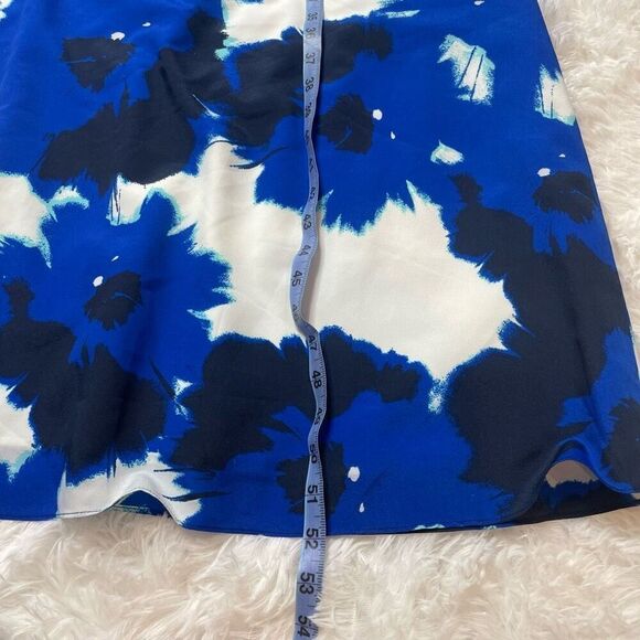 Banana Republic Dress Maxi Long Blue White Floral Spagetti Strap Size 2 Panelled - Picture 13 of 15